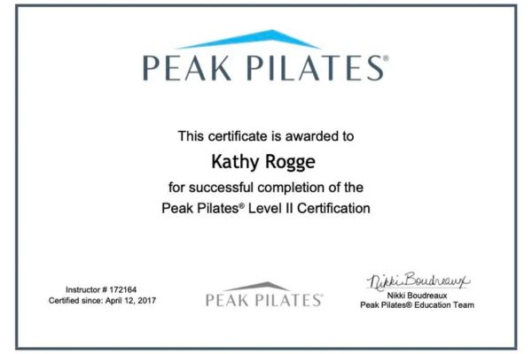 Chứng chỉ huấn luyện viên Pilates Peak Pilates Comprehensive Certification