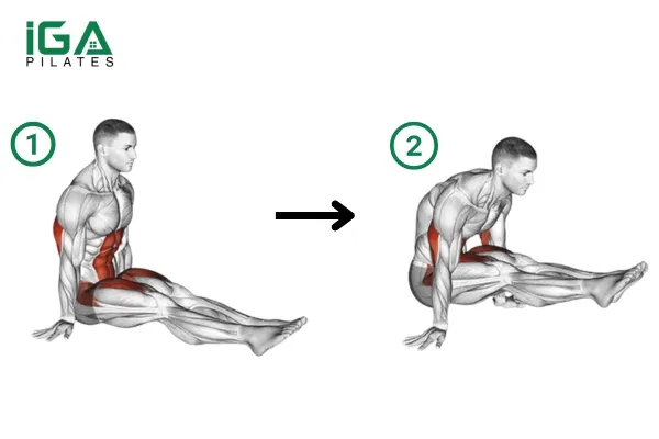 Các bước thực hiện động tác L-sit