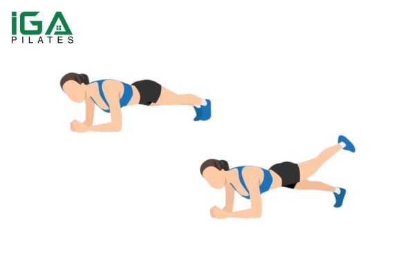 Plank Leg Lifts - một biến thể của Leg Raise