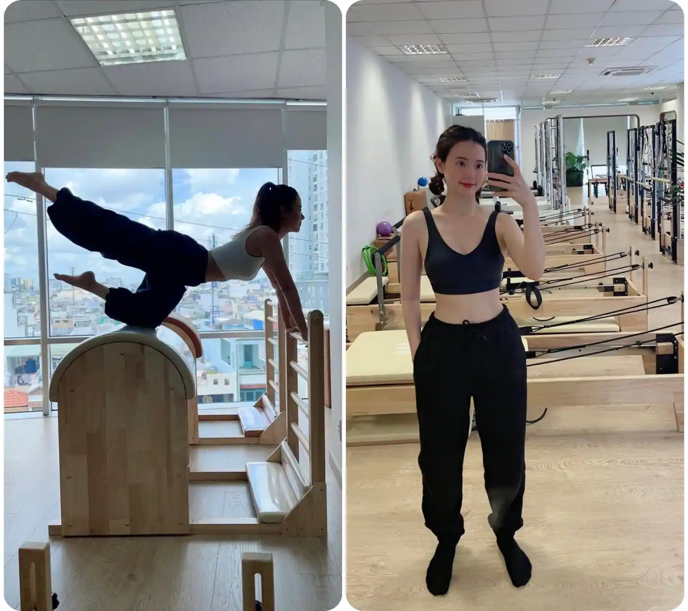 Hotgirl Midu tập Pilates