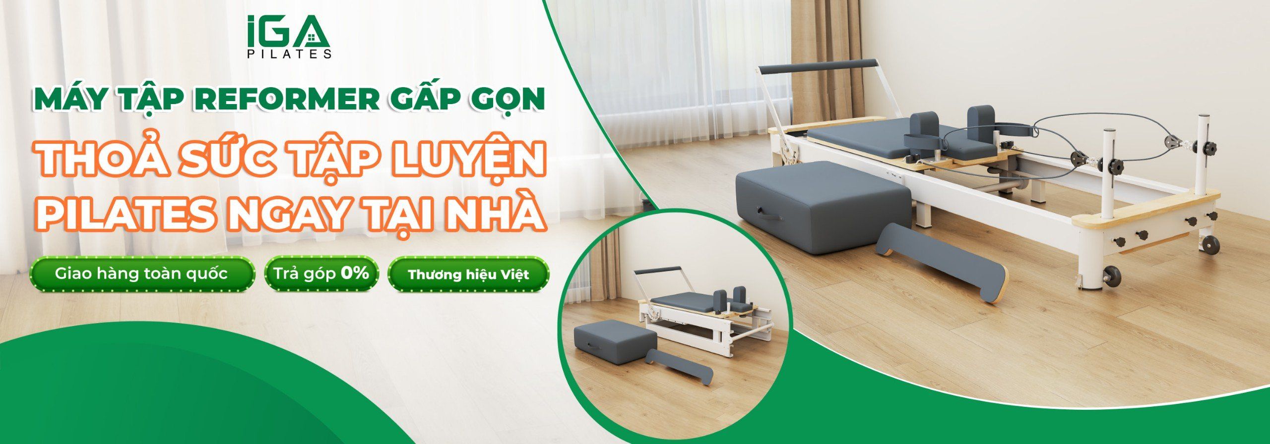 máy tập reformer gấp gọn