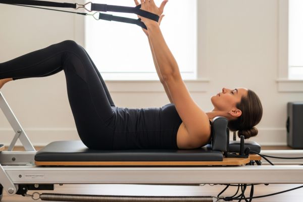 Khám phá lợi ích của bài tập Pilates với máy Reformer cho vóc dáng và sức khỏe 7 Bài tập Pilates với máy Reformer giảm cơ bụng và cải thiện hô hấp